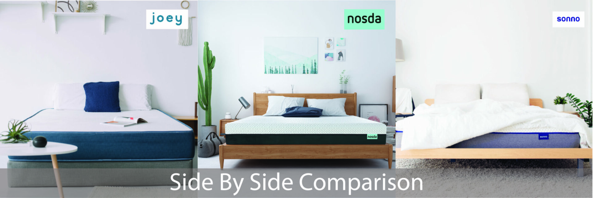joey and sonno mattress comparison side by side