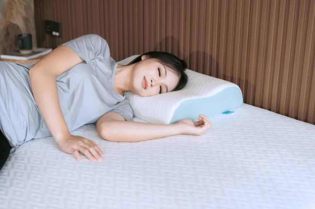 women sleep on nosda mattress and pillow malaysia