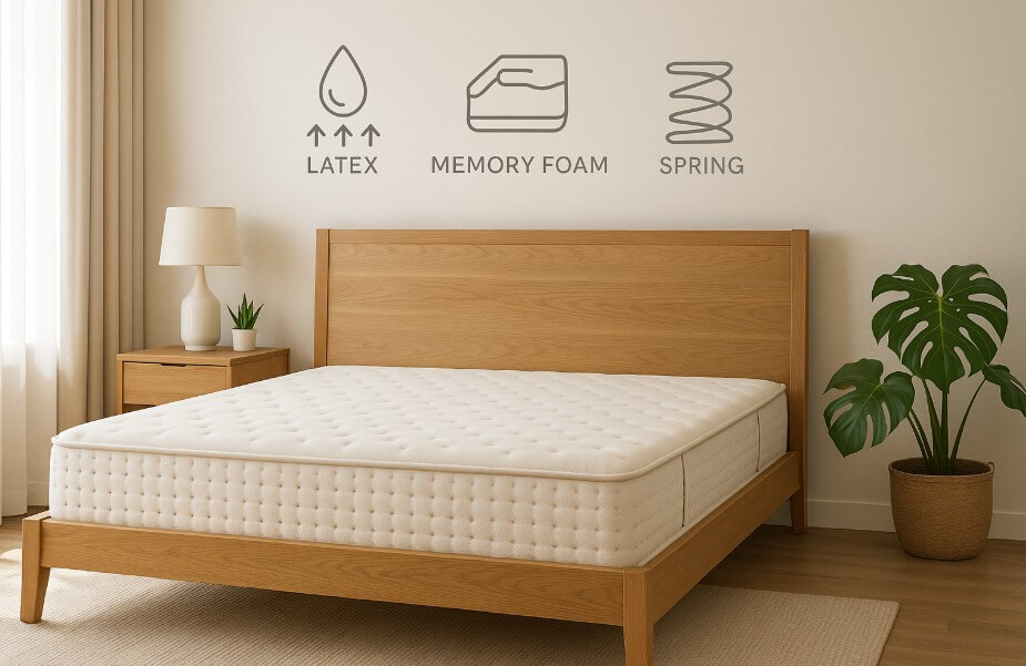 latex vs memory foam vs spring mattress