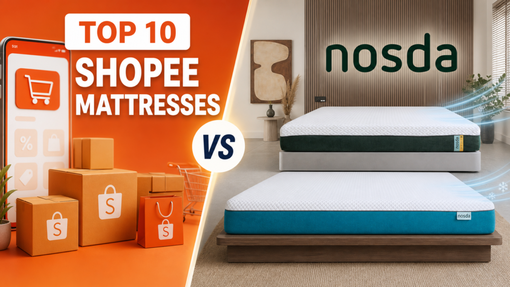 Top 10 Shopee mattresses vs Nosda Max and Nosda Cloud comparison