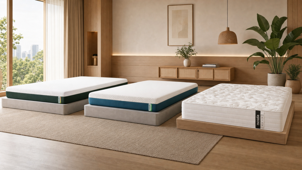 Nosda mattress review comparison of Max, Cloud and Hotel mattresses
