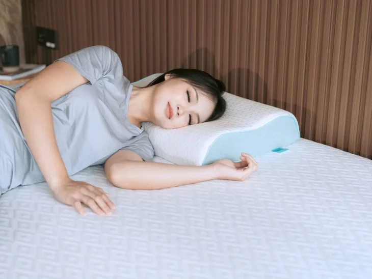 women sleep on nosda mattress and pillow malaysia