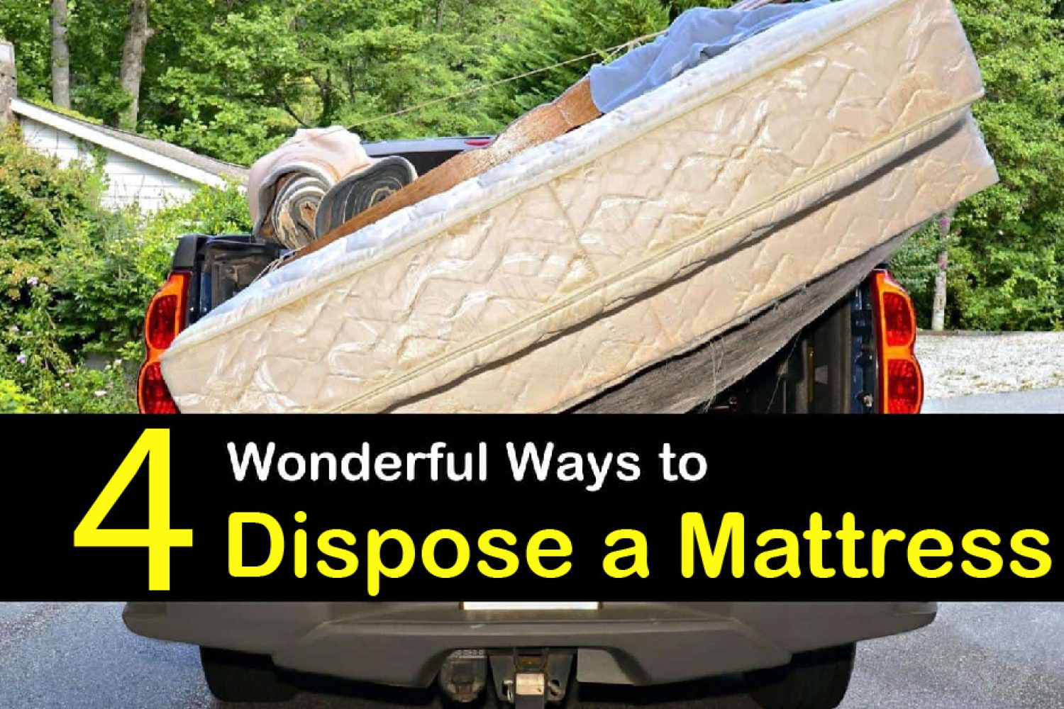 4 wonderful way to dispose a mattress, old mattress on a truck